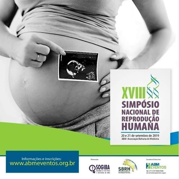 Card de divulgação do XVIII Simpósio Nacional de Reprodução Humana realizado no dia 20.09.2019.